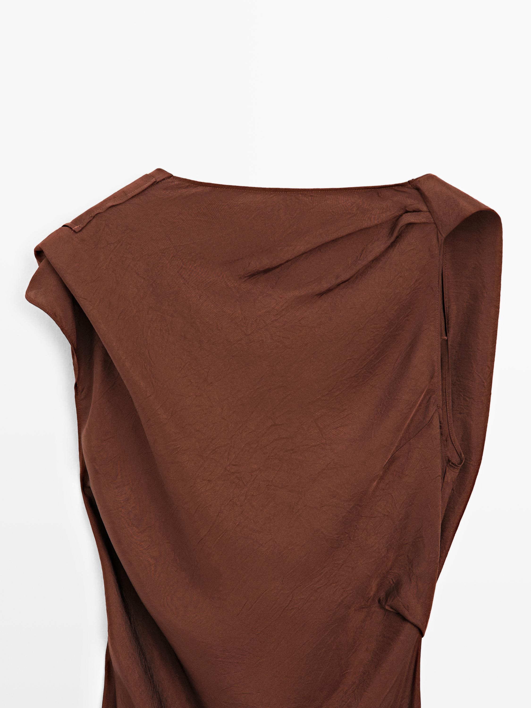 Long satin dress with open back